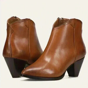 NEW Frye June Western Bootie Shootie Caramel Women’s Size 6.5B